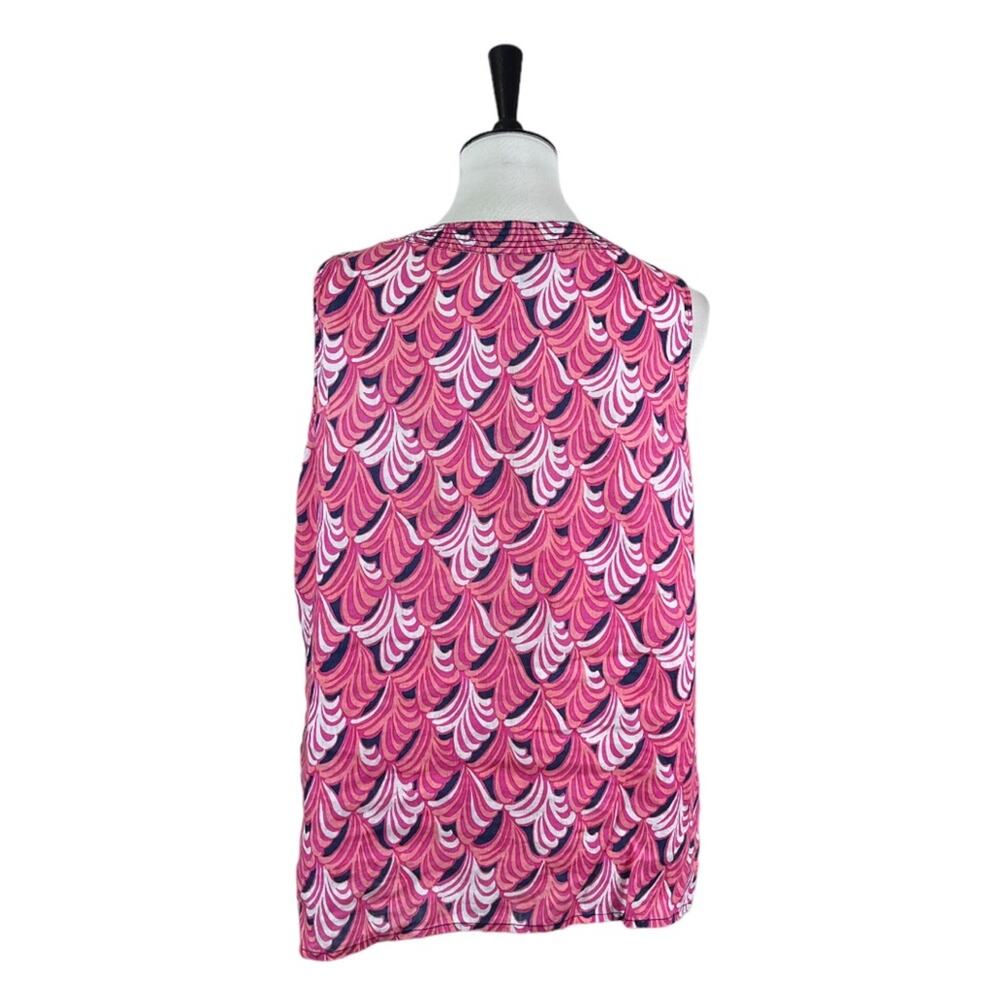 Talbots Blouse Split Neck Popover Sleeveless Top … - image 4